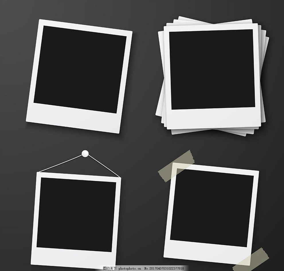 拍立得相纸矢量