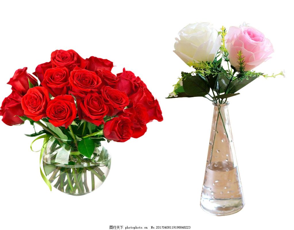 花瓶插花ps模版素材