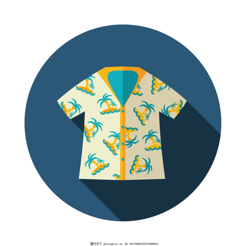 夏季短袖图标设计矢量素材下载-图行天下图库