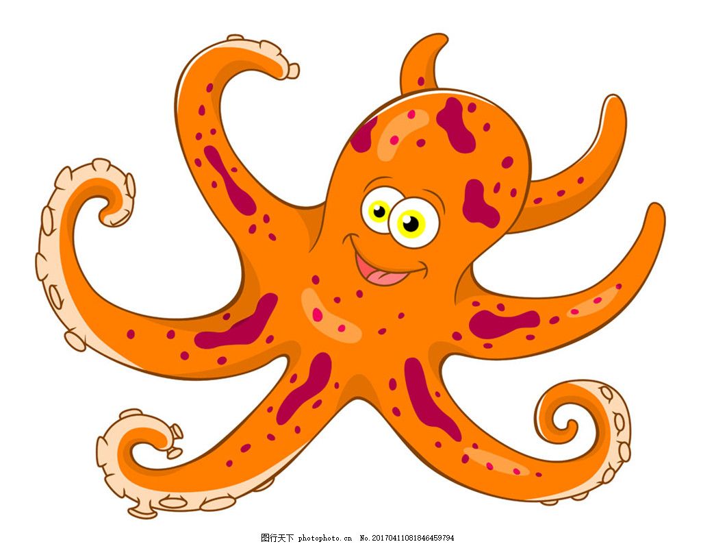 卡通章鱼漫画图片