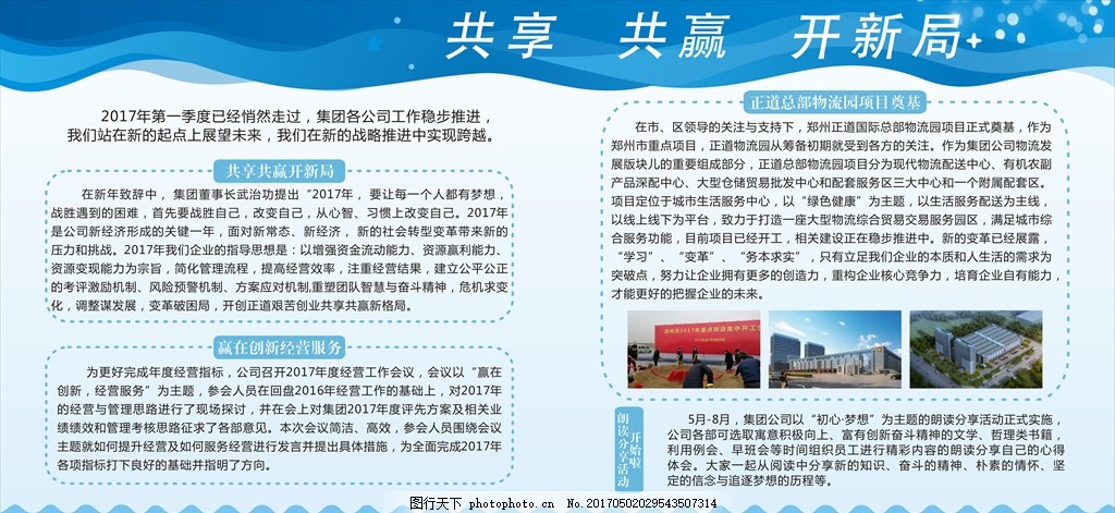 活动展板,公司简介 美观 大气 蓝色 时尚 公司展