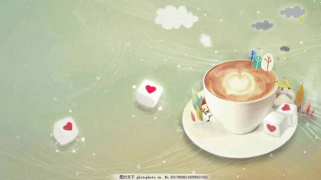 卡通下午茶壁纸