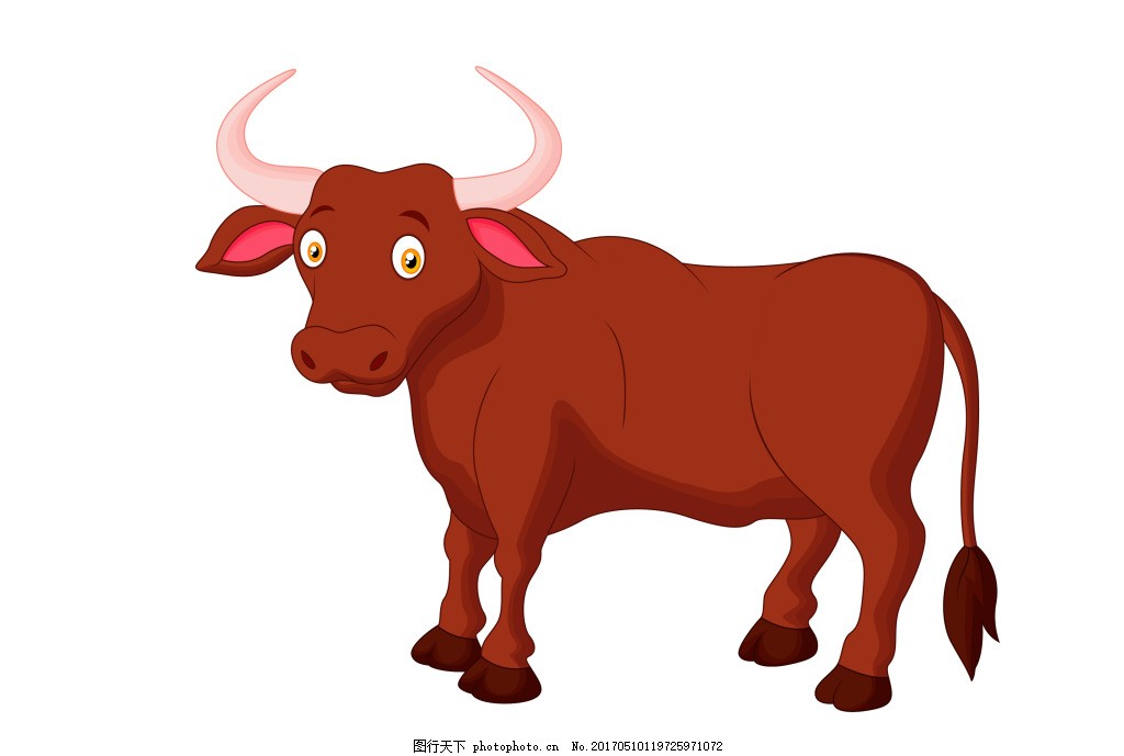 矢量公牛EPS,卡通家畜动物矢量素材图片下载