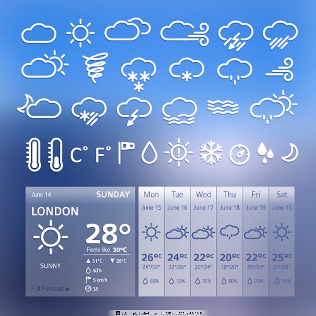 天气符号图片素材免费下载 - 觅知网