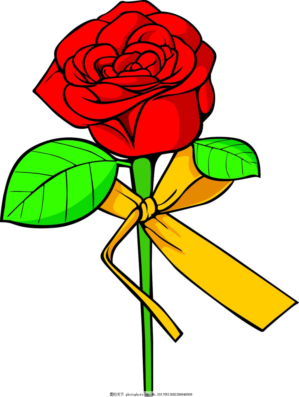 植物手绘玫瑰花插画图片素材免费下载 - 觅知网