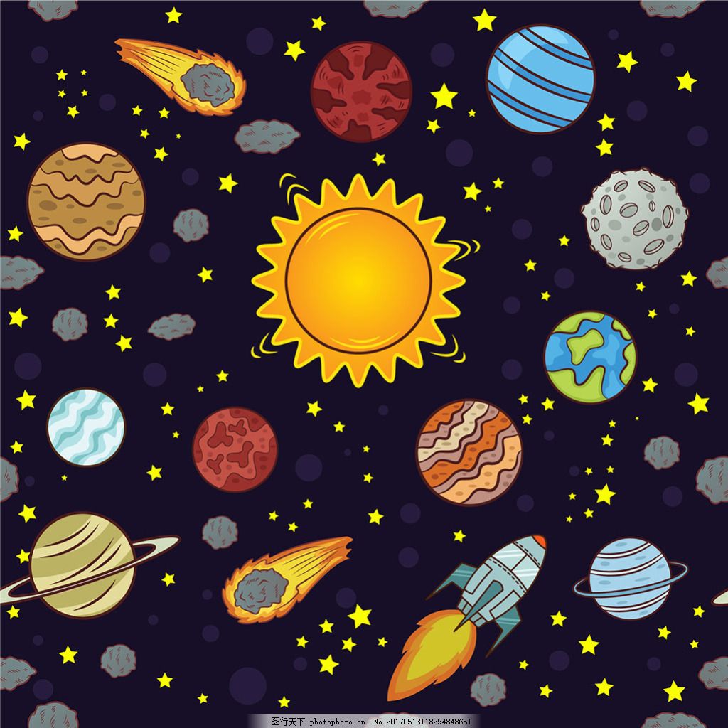 太空火箭卡通