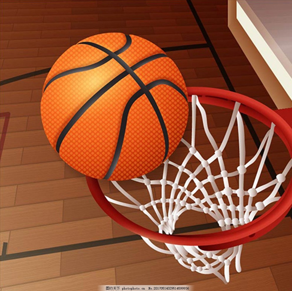 写实风格篮球比赛培训插图,篮球海报 篮球赛海
