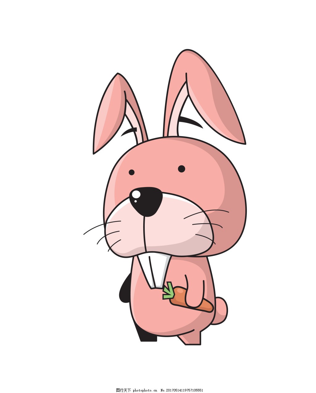 矢量卡通可爱兔子EPS,矢量素材 野生动物 卡通