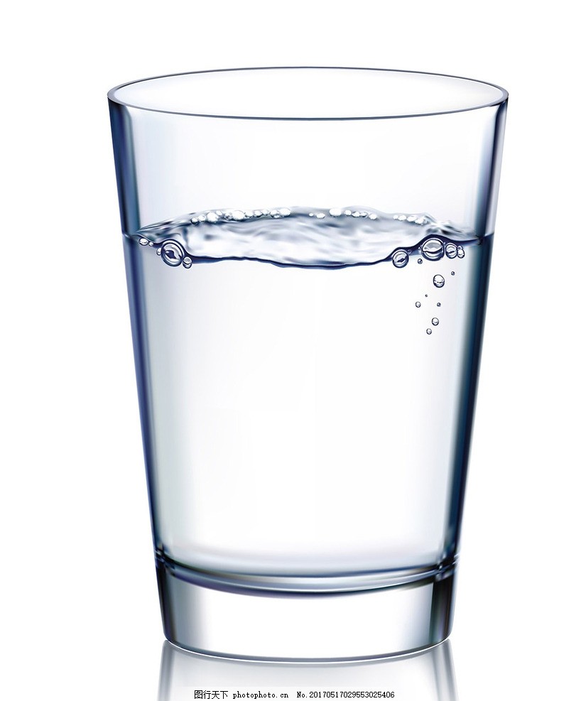 透明玻璃杯里的白水矢量,透明水杯 水杯白水 纯净水-图行天下图库