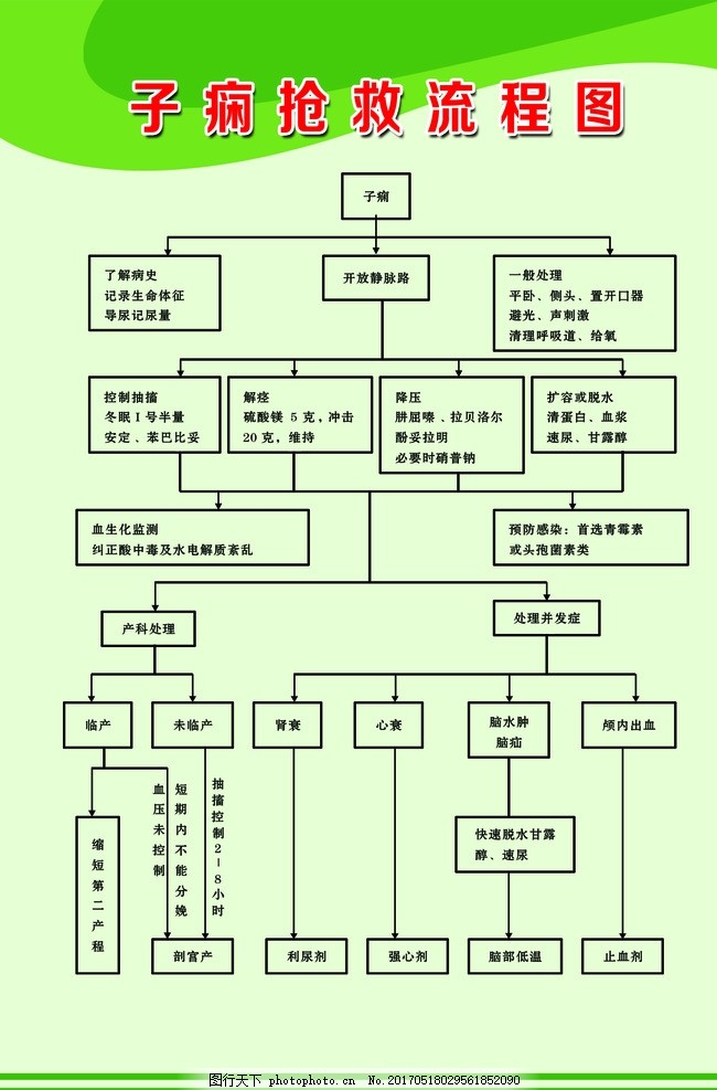 子痫抢救流程图