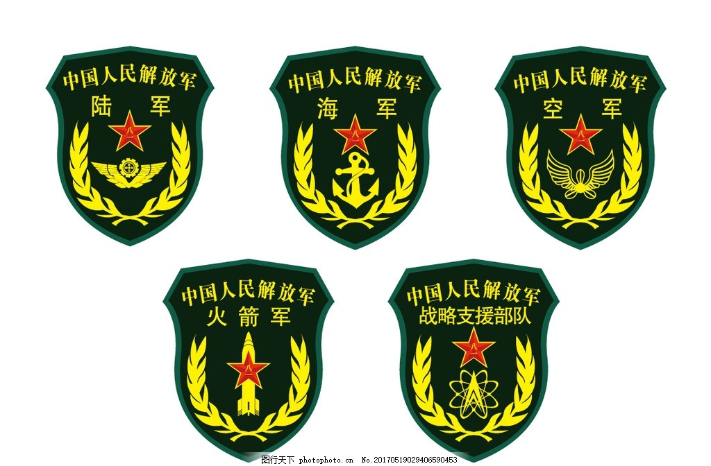 中国人民解放军 五大军种 肩章
