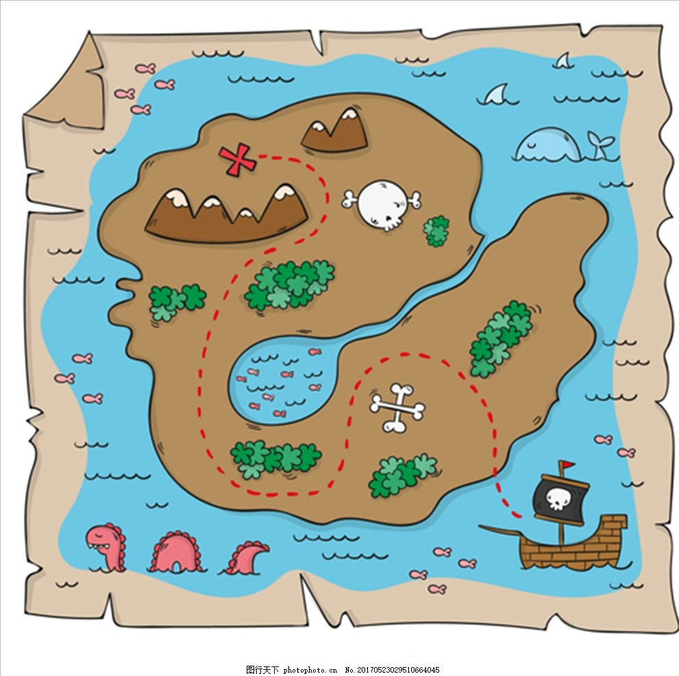 儿童乐园手绘地图