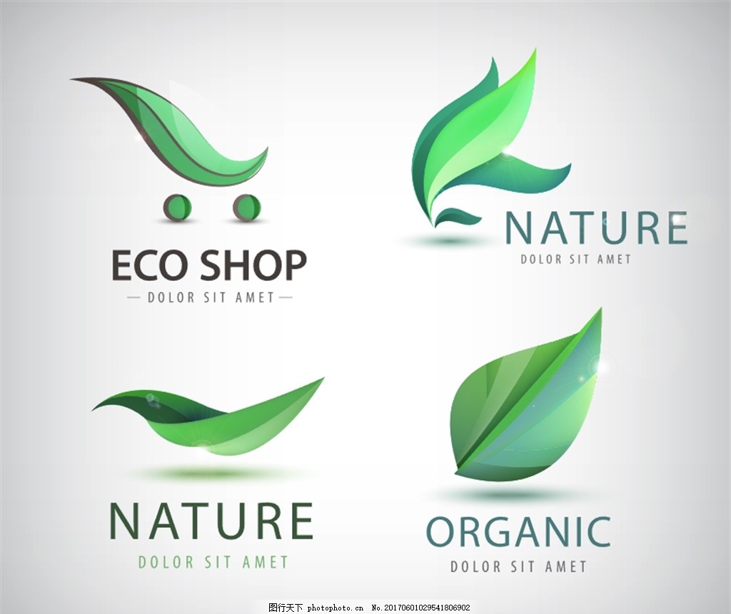 叶子标志 绿色LOGO 企业标志 环保 生态 自然 标志|平面|Logo|关太新 - 原创作品 - 站酷 (ZCOOL)