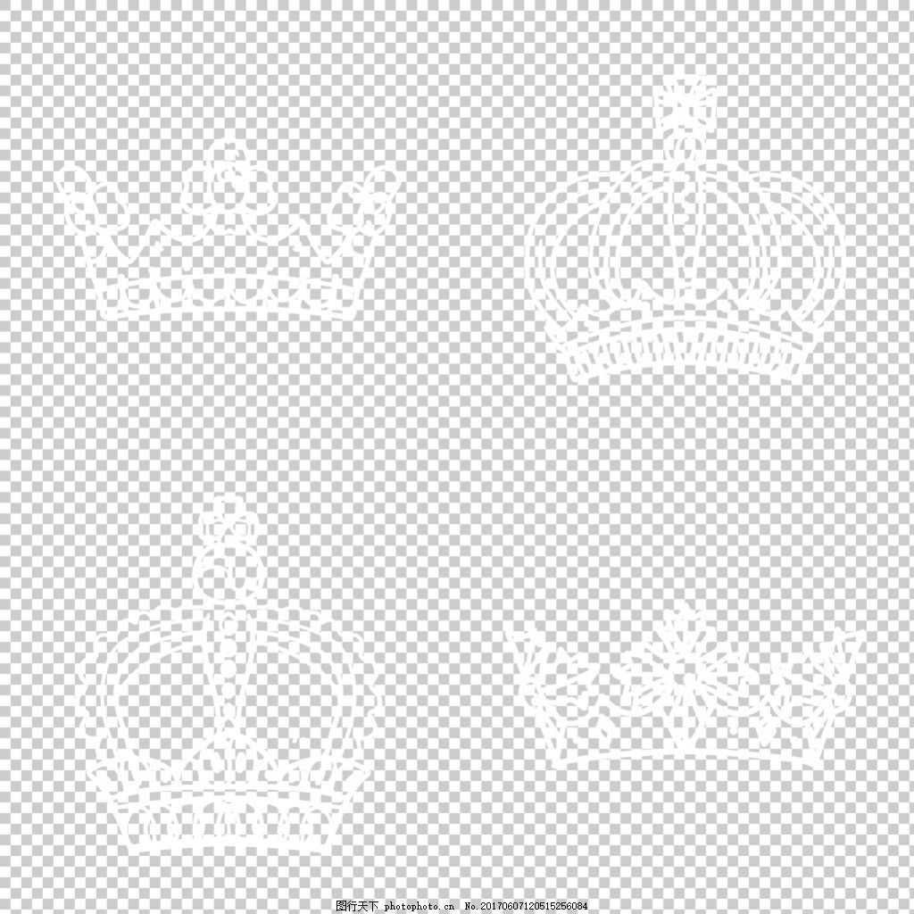 白色皇冠免抠png透明图层图片素材-编号24633833-图行天下