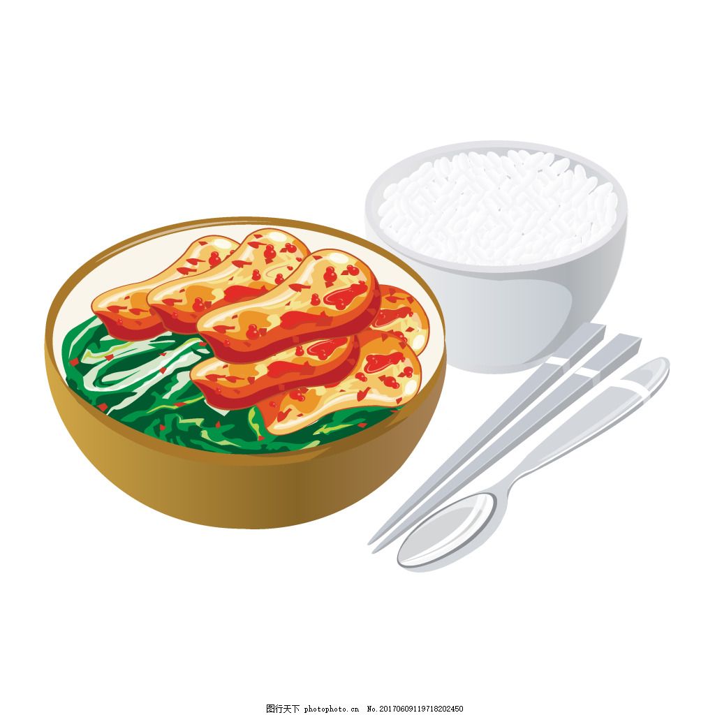 一碗米饭图片简笔画 - 520常识网