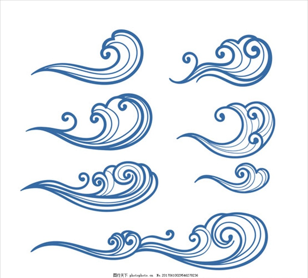 手绘海浪浪花素材设计图__广告设计_广告设计_设计图库_昵图网nipic.com