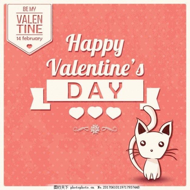 情人节背景设计,心脏 爱情 动物 猫 墙纸 庆祝 情