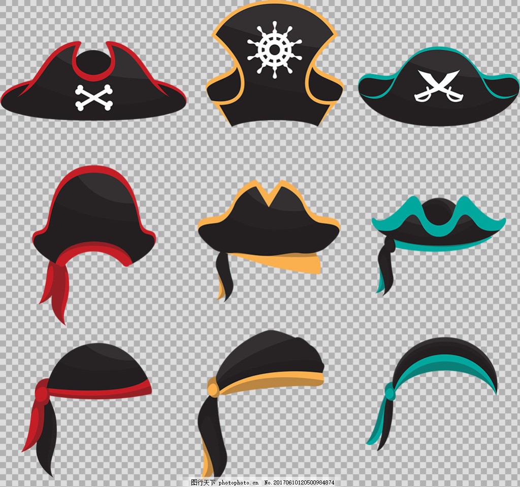 海盗帽万圣节儿童cosplay道具海盗船长帽派对用品骷髅毛毡帽子-阿里巴巴