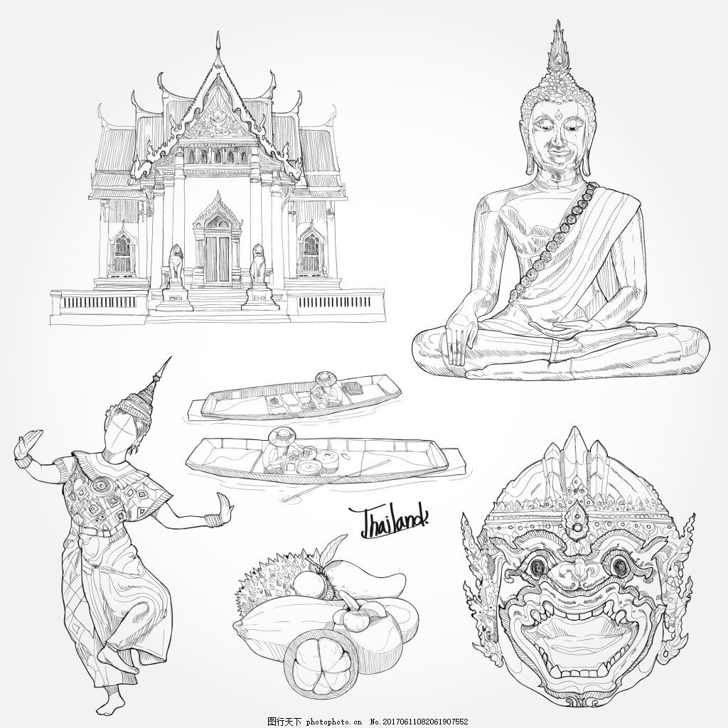 泰国旅游精美插图图片素材免费下载 - 觅知网