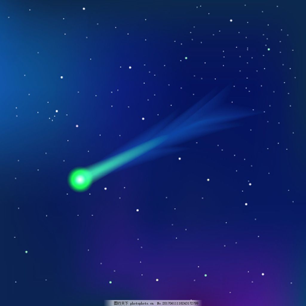 划过天空的流星矢量背景素材图片