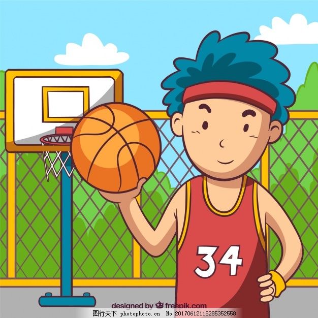 男孩打篮球的背景 背景 手 运动 健身 手绘 健康 儿童 篮球 游戏 团队