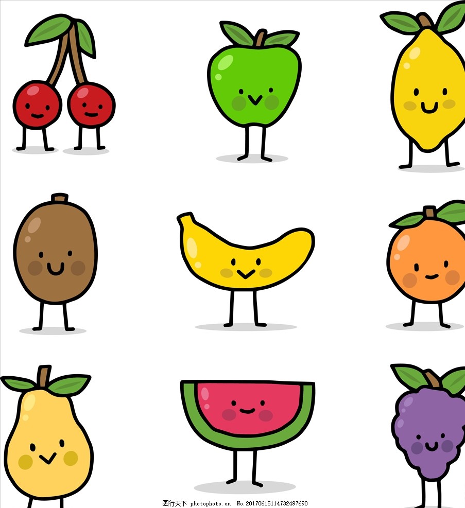 水果超市卡通简笔画