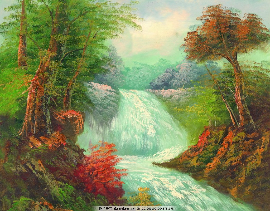 装饰画 油画 画 欧美 欧式 现代 家装 家庭 田园风 风景山水 古典 壁画 图 古典油画 唯美风景油画 风景画 油画艺术 西方油画 油画作品 流水生财 油画壁纸 风景壁画 田园 山水 高端 树林 枫树林 秋天 秋色 秋景 小径 小路 印刷 风景 设计艺术 绘画书法 TIF 设计 文化艺术 绘画书法 100DPI TIF