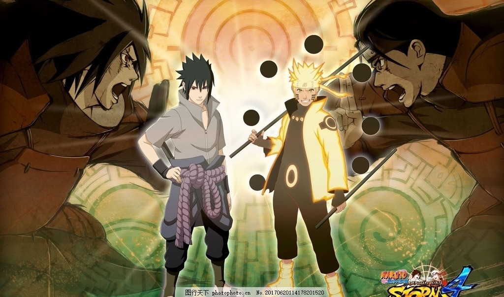 鸣人六道仙人模式壁纸_鸣人佐助六道高清壁纸_鸣人仙人模式电脑壁纸_鸣人