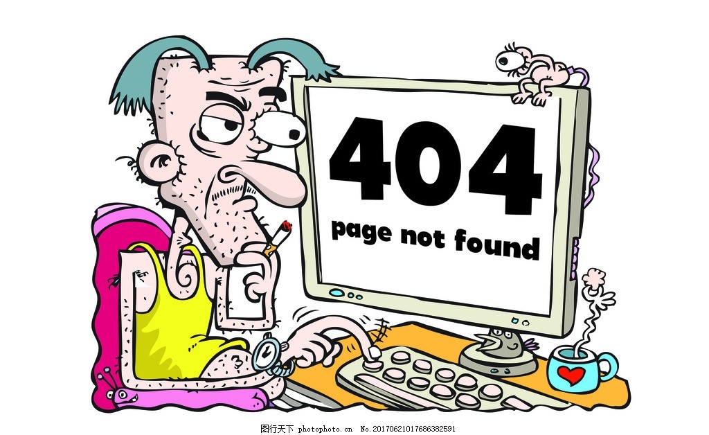 404 错误背景,卡通 模板 网络 动漫 怪物 网站-图