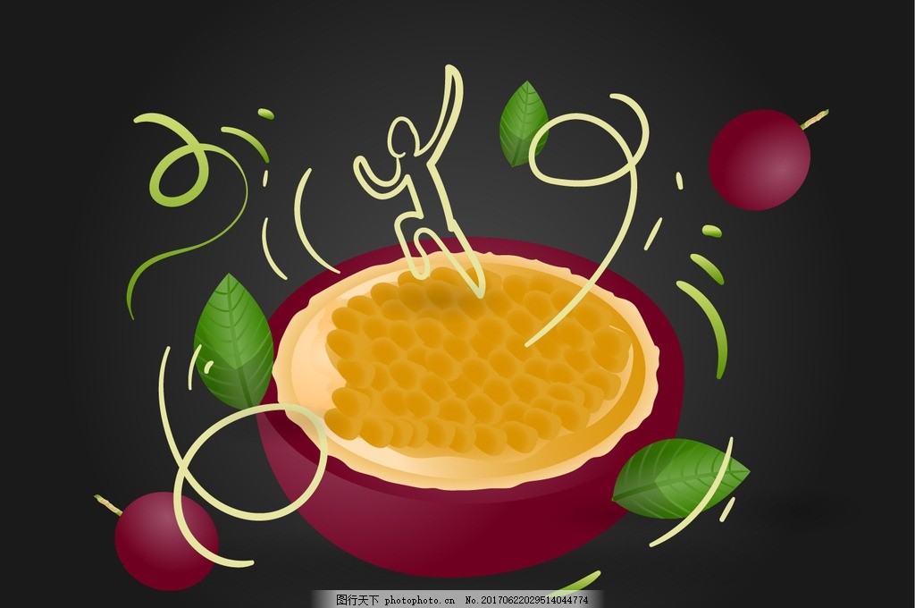 洋石榴 紫果西番莲 百香果,藤石榴 鸡蛋果 水果