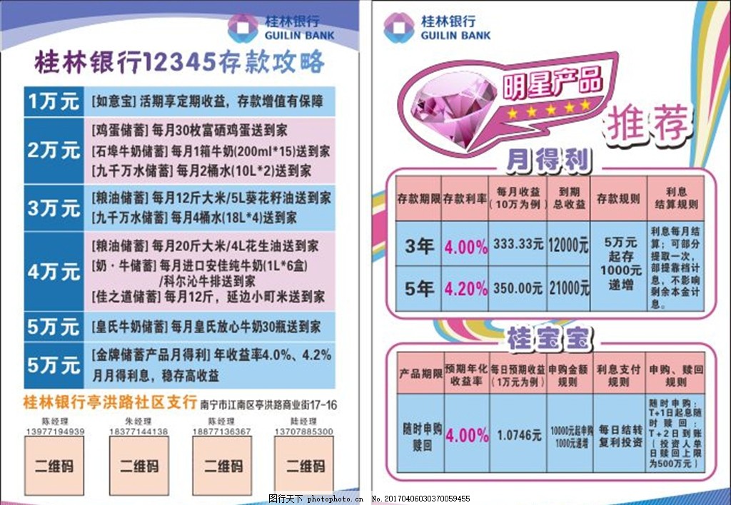 桂林银行产品宣传,桂林银行,理财产品,桂宝宝,月得利,桂林银行存款,设计,广告设计,DM宣传单,CDR