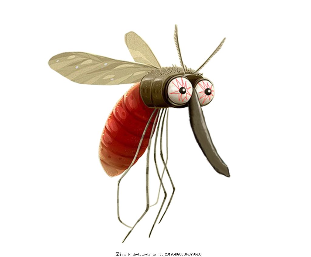 卡通矢量蚊子设计素材免费下载 - 觅知网