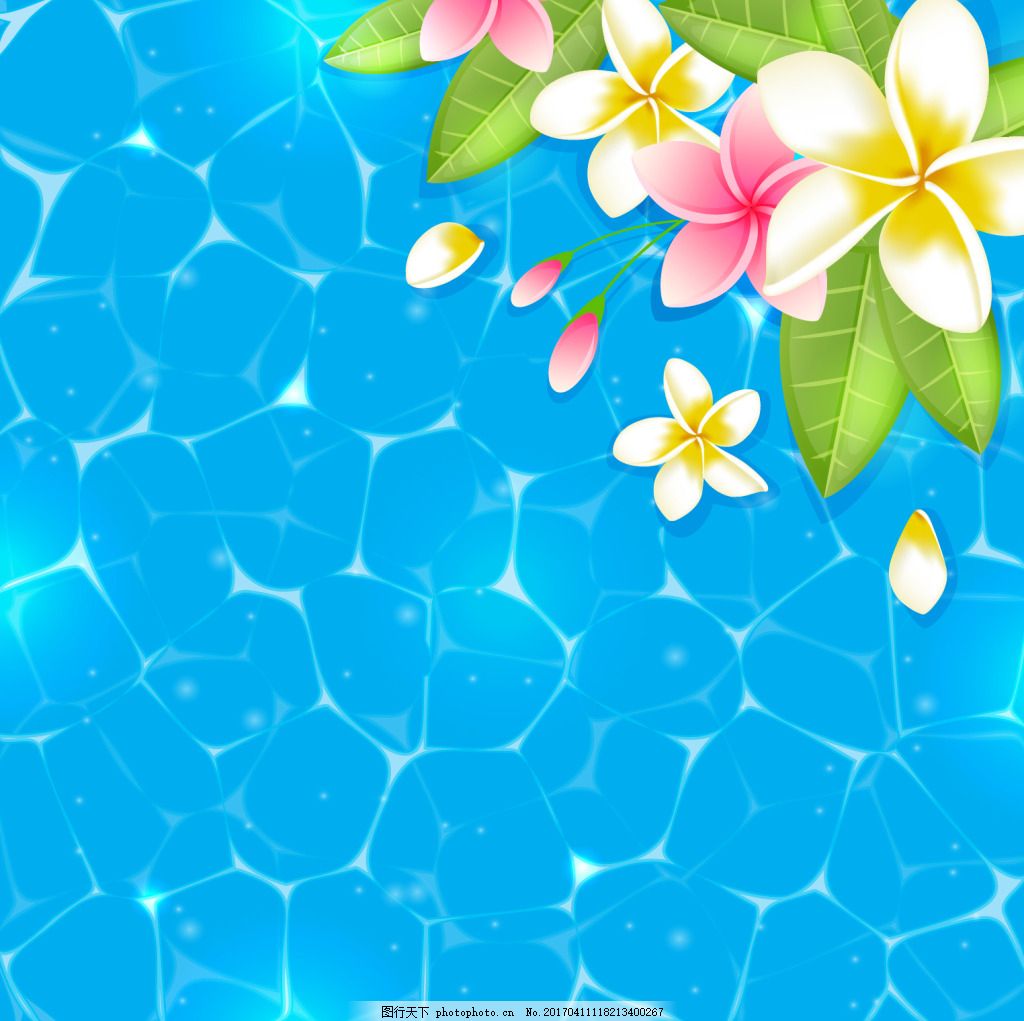 水面上的花纹图片 广告背景 底纹边框 图行天下素材网