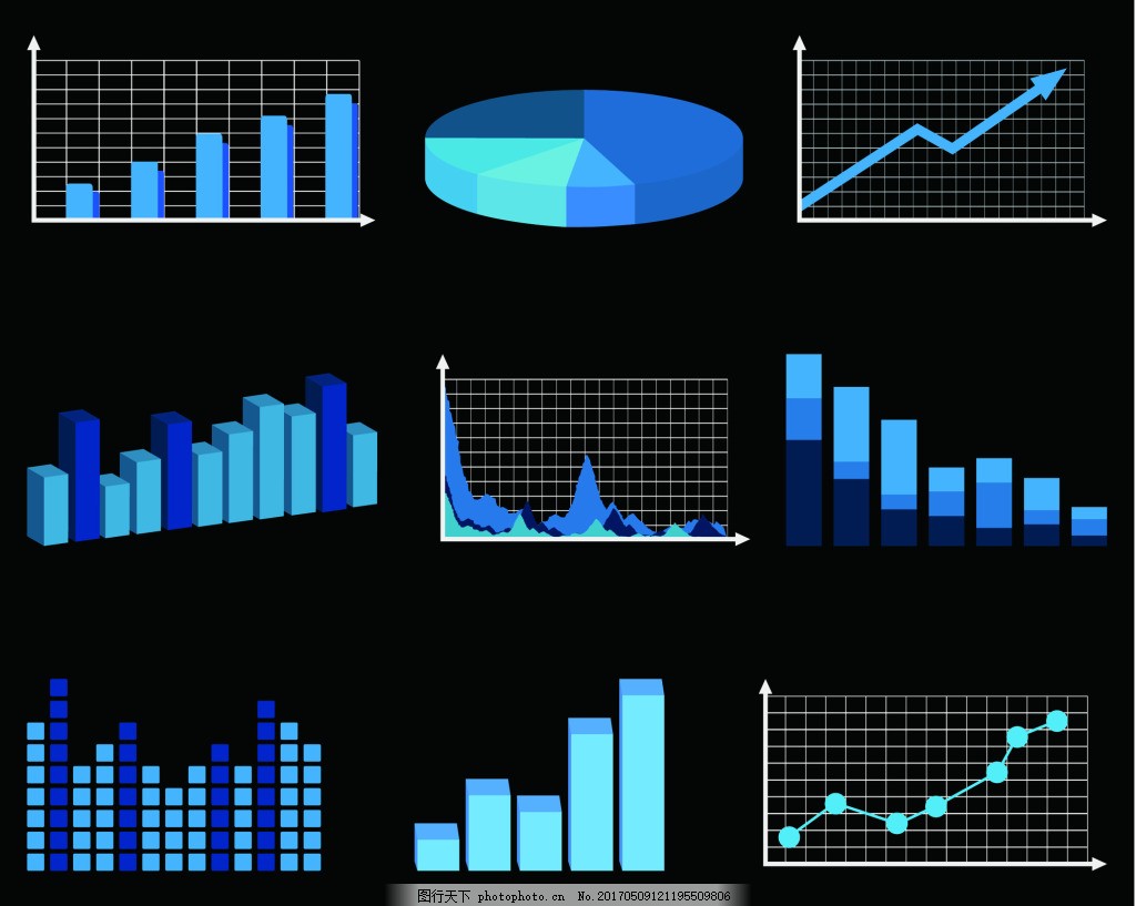 股票趋势箭头上升曲线矢量素材ppt图标图片_PPT元素_设计元素-图行天下素材网