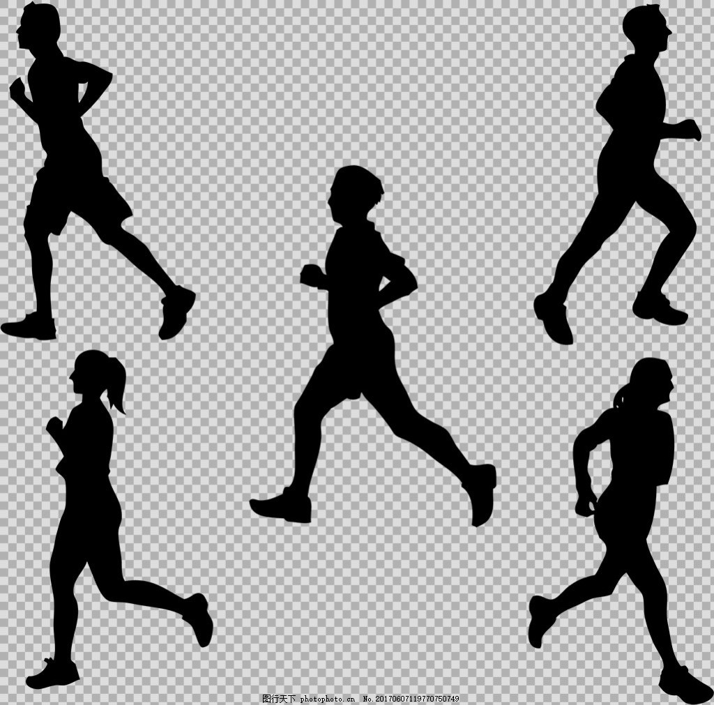 健身运动剪影奔跑城市向上跑步图片素材免费下载 - 觅知网