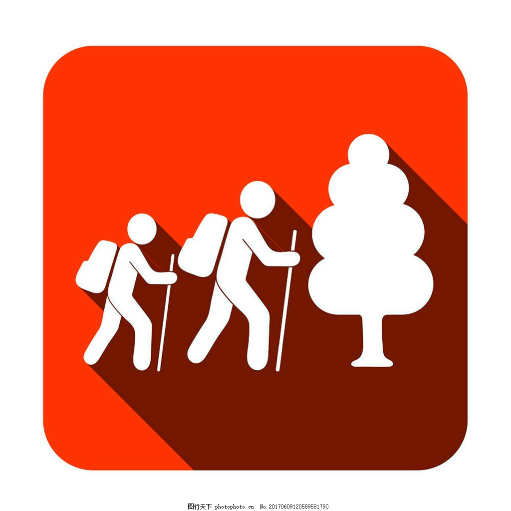 徒步远足主题图标 Hiking icons – 设计小咖