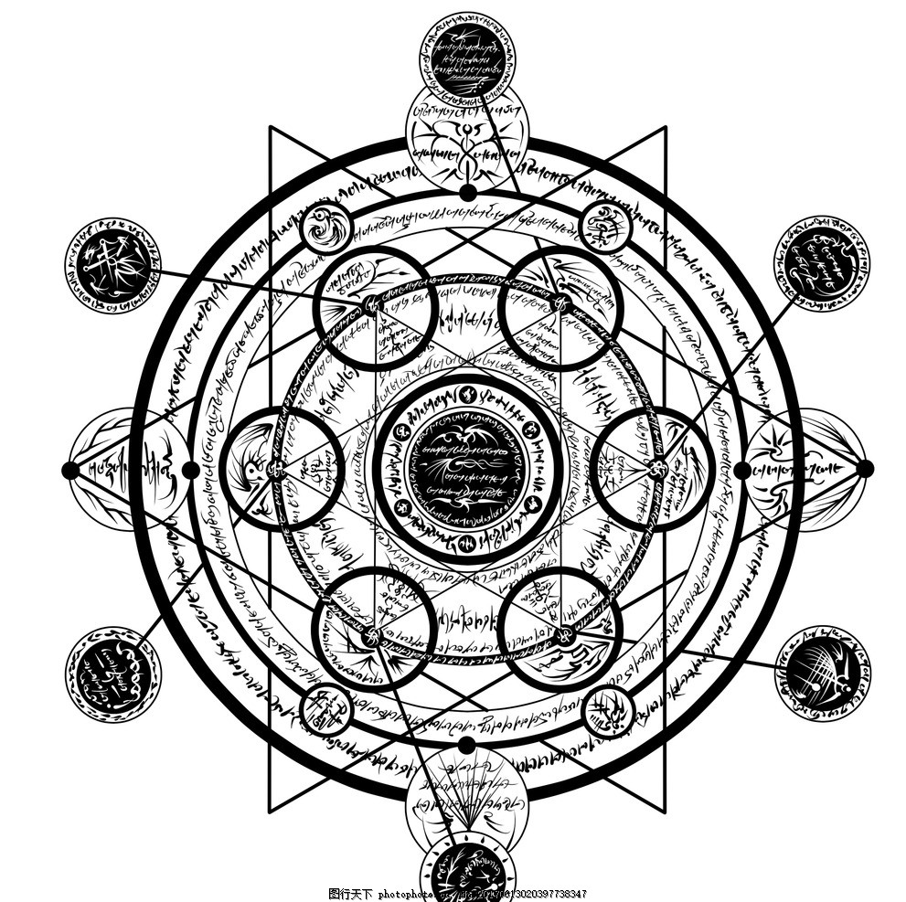 炫酷唯美魔法阵png素材图片 花边花纹 背景底纹 图行天下素材网