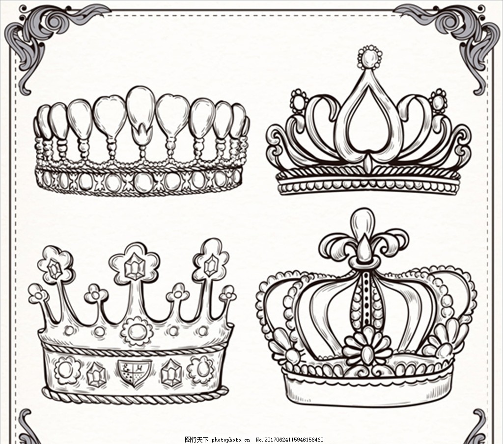 卡通手绘皇冠图片素材免费下载 - 觅知网